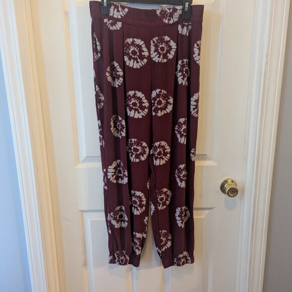 Wonderly red and white tie dye pants - L - Picture 2 of 6